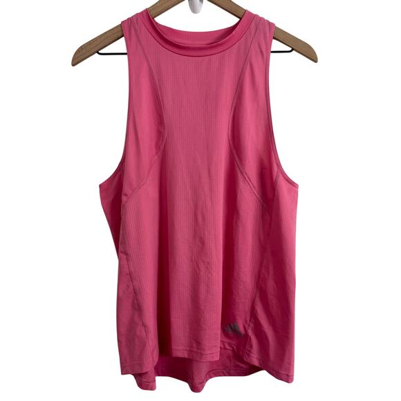 Adidas Running Primegreen Racerback OTR Tank Top Reflective Rose Pink Size Small - Picture 3 of 10